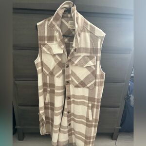 Ashley by 26 international plaid vest shacket